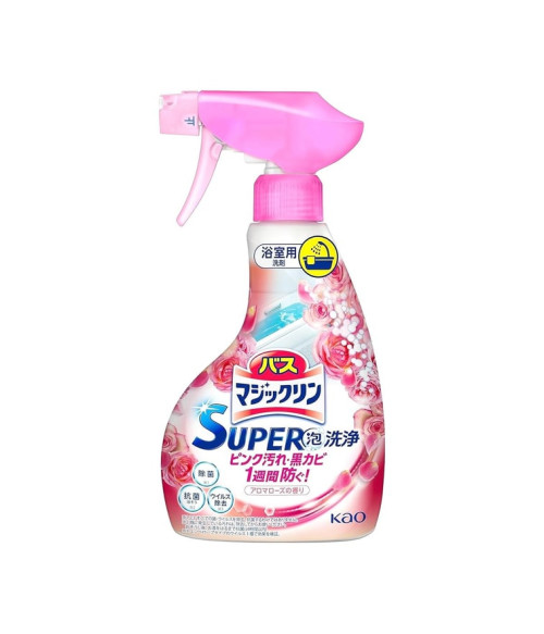 Kao Bath Magiclean Super Foam Cleaning Aroma Rose Scent, 350ml Kao Bath Magiclean Super Foam Cleaning Aroma Rose Scent, 350ml
